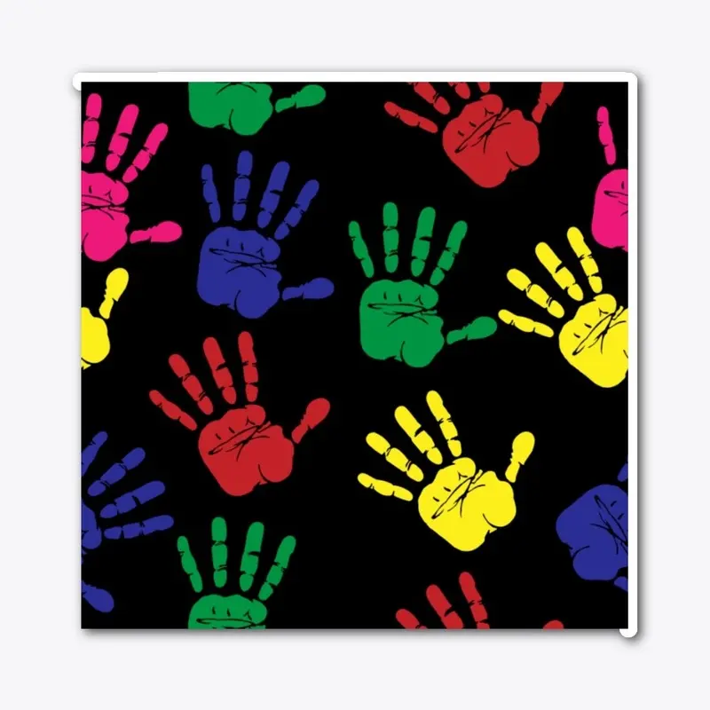 Handprints Coloring Patterns